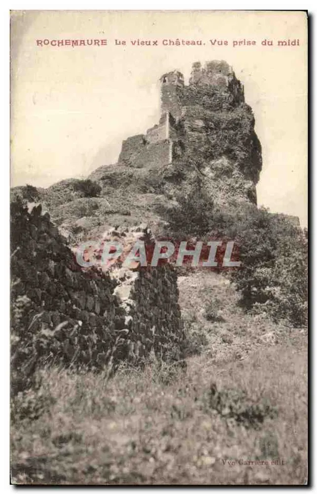 Rochemaure — Das alte Schloss. Ansicht vom Süden — Carrère - Vorderseite