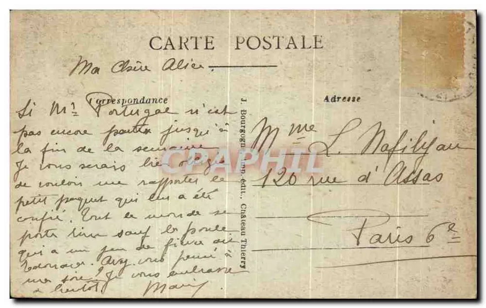 Rebaix — A Asile de Saint-Aile — editor Jollet-Grecq - Verso