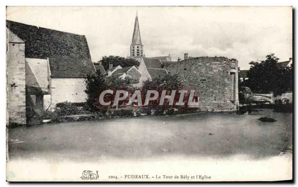 Puisieux - La Tour de Rély und die Kirche — Verlag P. R. n° 1004 - Vorderseite