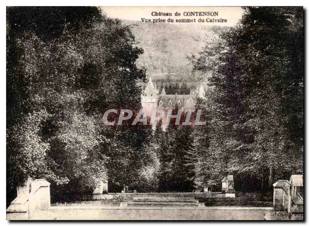 Château de Contenson — Blick vom Gipfel des Calvaire — Verlag B. Jouin - Vorderseite