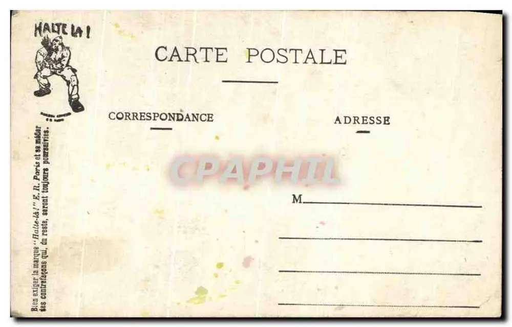 Père Cent — Gesundheitsbericht des Père Cent — HALTE-LÀ ! E.R. Paris - Rückseite