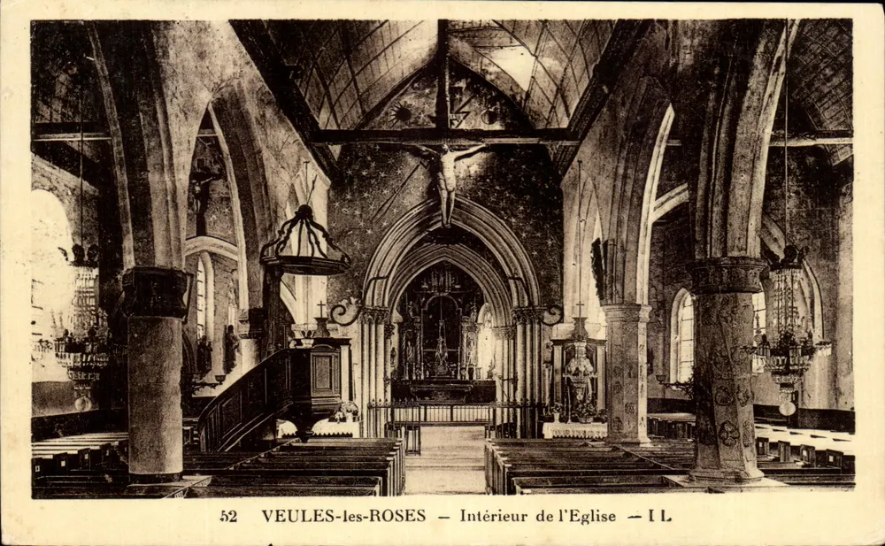 VEULES-les-ROSES — Interior da Igreja — I.L. n°52 - Frente