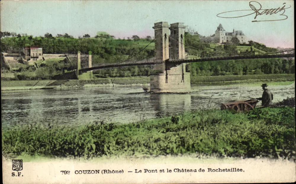 Couzon (Rhône) — O Pont e o Castelo de Rochetaillée — S.F. n°792 - Frente