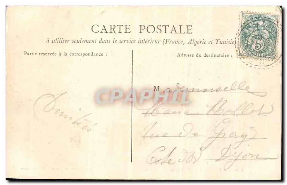 Dijon — Das Erwachen Napoleons (von Rude) — Aubert, Verlag, 10, rue de la Liberté, Dijon - Rückseite