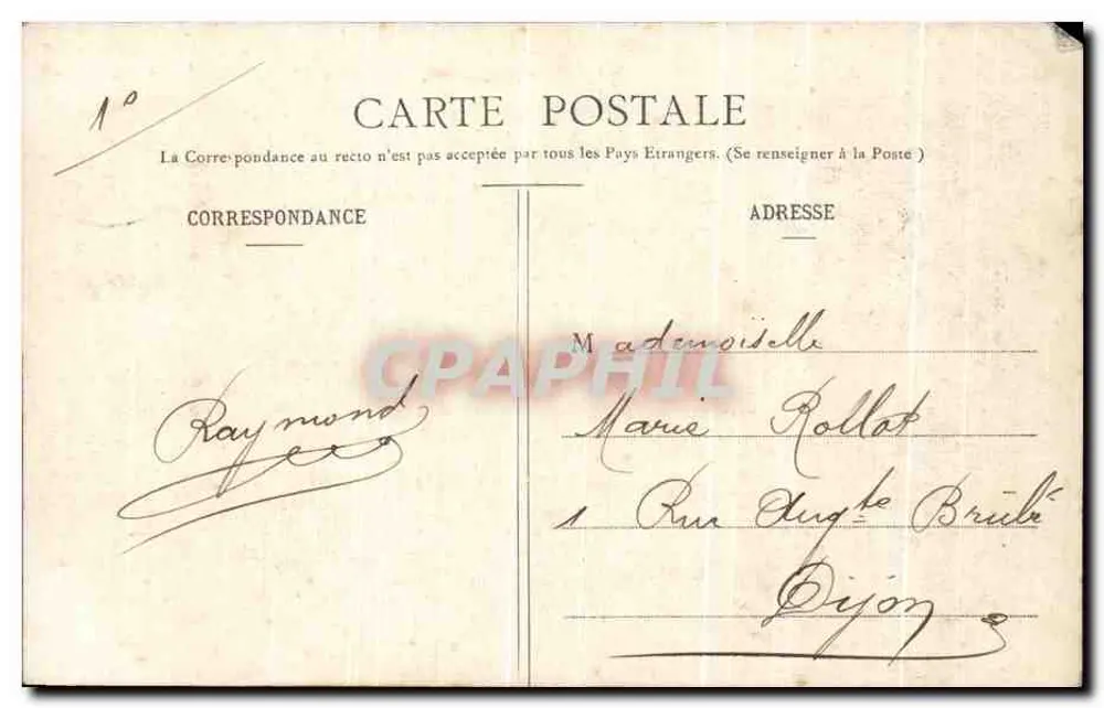 Chassagne, perto de Pont-de-Pany — casa com varanda e árvores — L. V. édit - Verso
