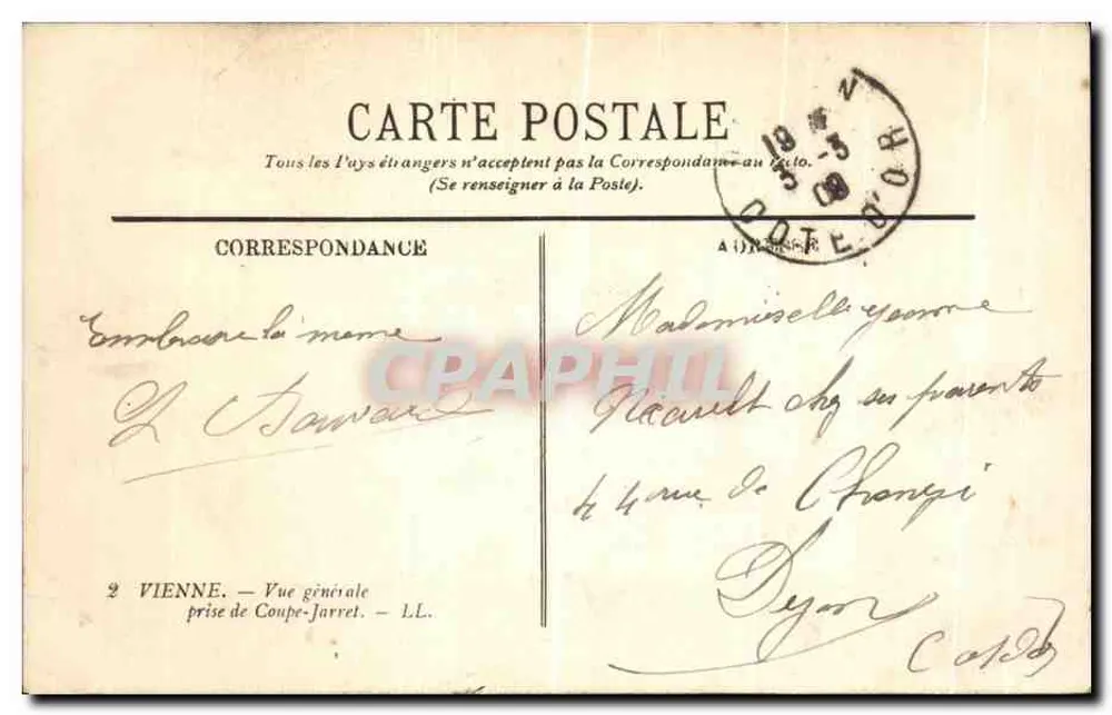 Vista general — Viena — Recuerdo de Viena — LL - Reverso