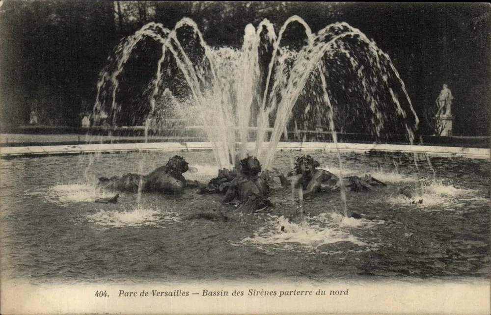 Parc de Versailles — Bassin des Sirènes parterre du nord — unbekannter Verleger, n° 404 - Vorderseite