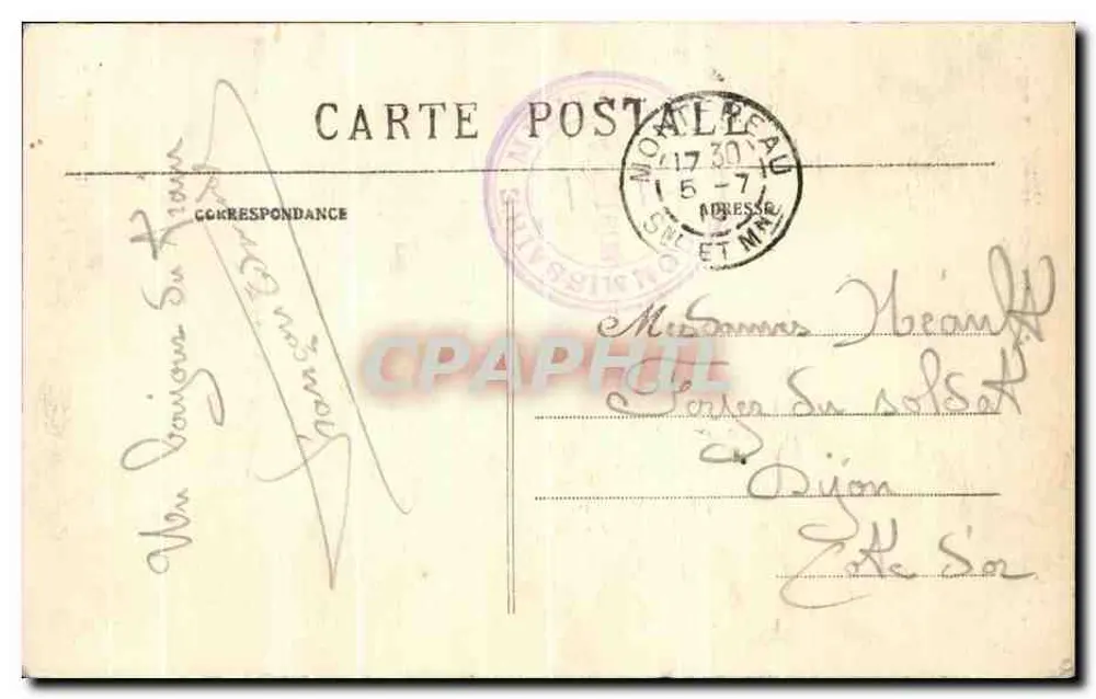 Montreuil (S.-et-M.) — A Igreja Nossa Senhora — editor Simonet, Bray-sur-Seine - Verso