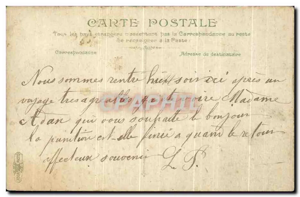 St Aubin la Digue & la Pierre à Poisson — vista da promenade — editor L. Lyvet - Verso
