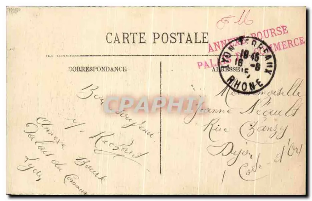 LYON — A PRAÇA DOS JACOBINOS — I.L. n° 63 - Verso