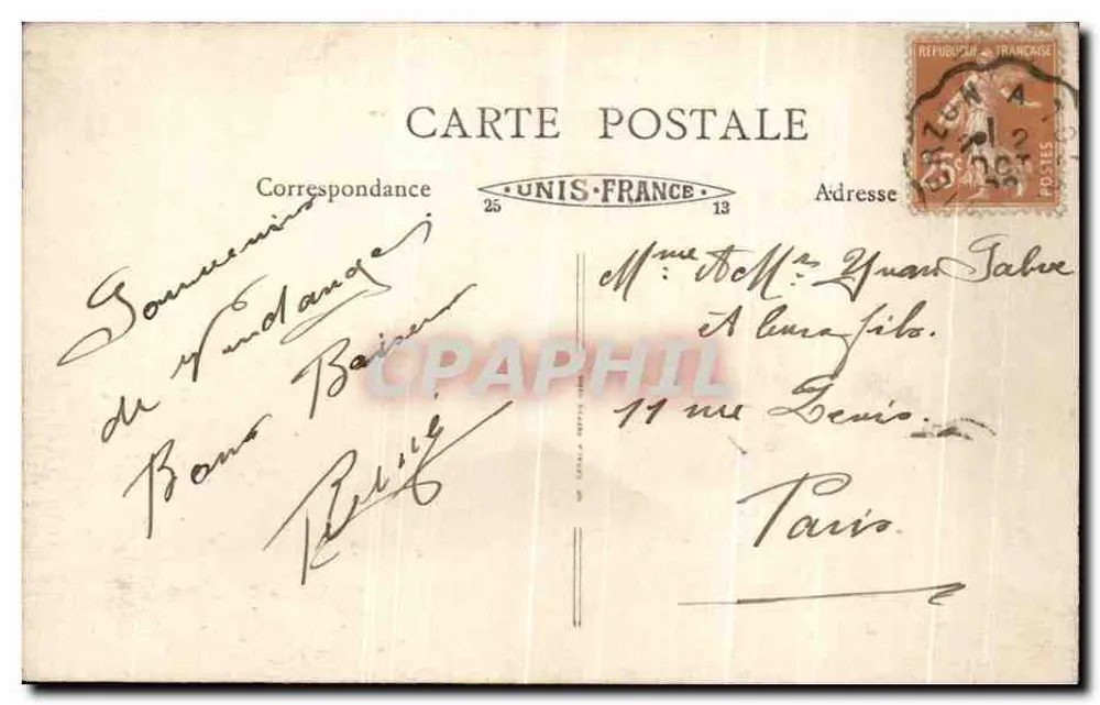 Villefranche-sur-Cher — Il Ponte del Cher — editore non identificato, n°7 - Verso