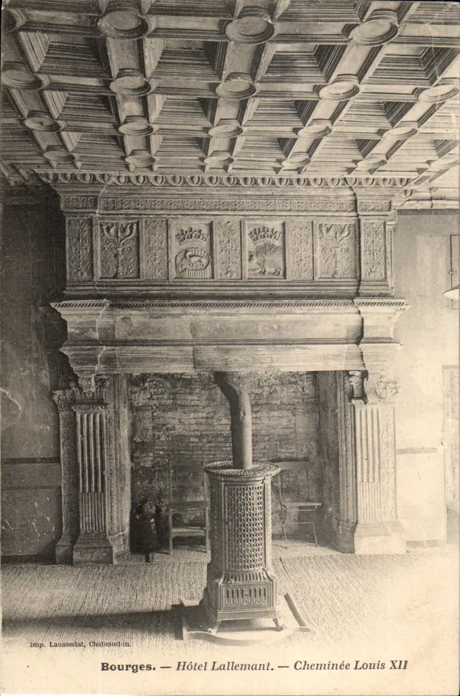 Bourges — Hôtel Lallemand — Cheminée Louis XII — Imp. Laussedat, Châteaudun - Vorderseite