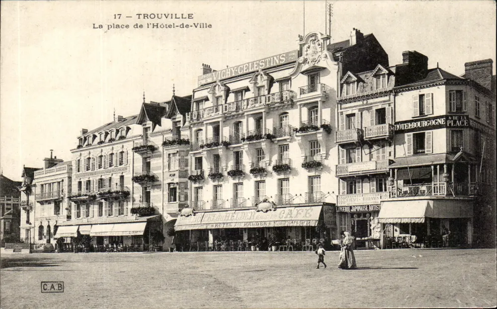 Trouville — Die Place de l'Hôtel-de-Ville — C.A.B. Nr. 17 - Vorderseite