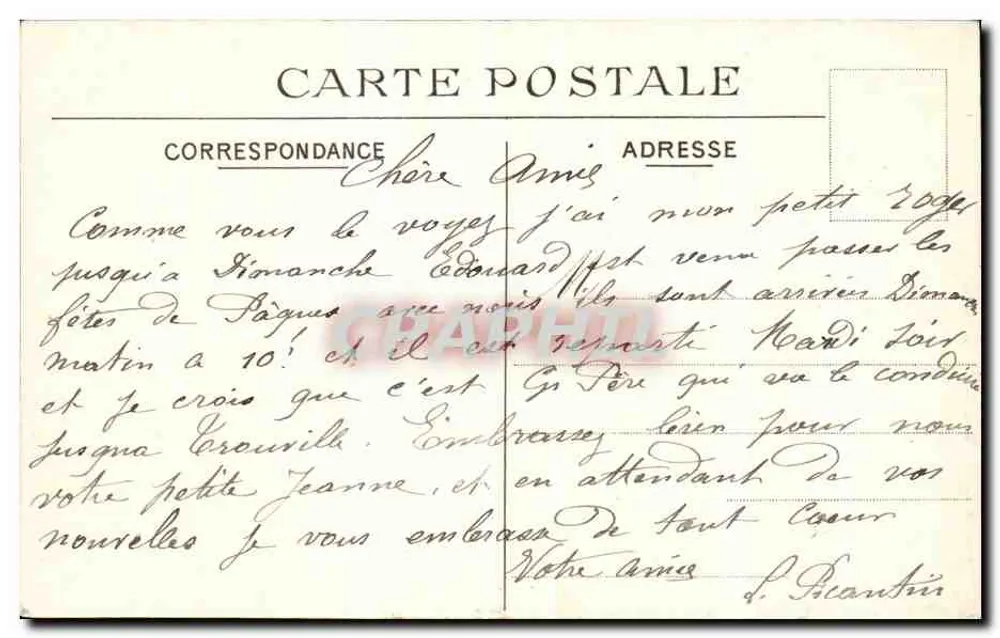 Trouville — Die Place de l'Hôtel-de-Ville — C.A.B. Nr. 17 - Rückseite
