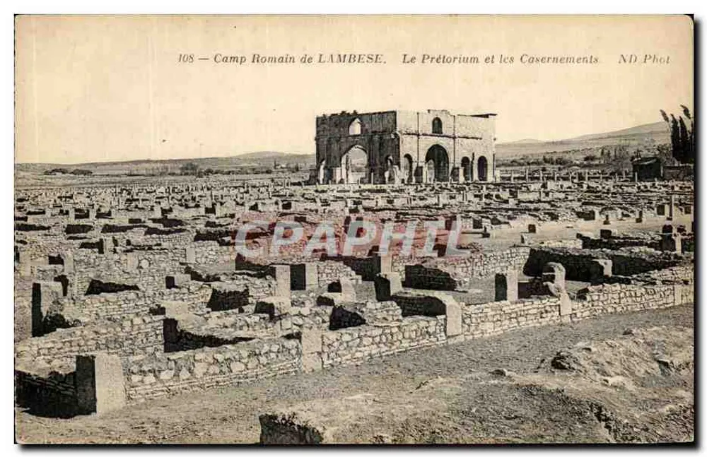 Römischer Lagerplatz von LAMBESE — Das Prétorium und die Baracken — ND Phot, n° 108 - Vorderseite