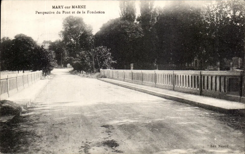 MARY-sur-MARNE — Perspektive des Brückens und der Stiftung — Edit Nicoud - Vorderseite