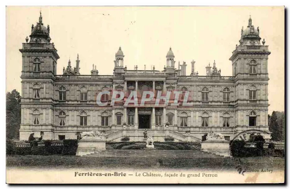 Ferrières-en-Brie — Das Schloss, Fassade des großen Treppenhauses — Edition Aubry - Vorderseite