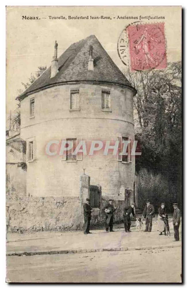 Meaux — Turm, Boulevard Jean-Rose — Alte Befestigungen - Vorderseite