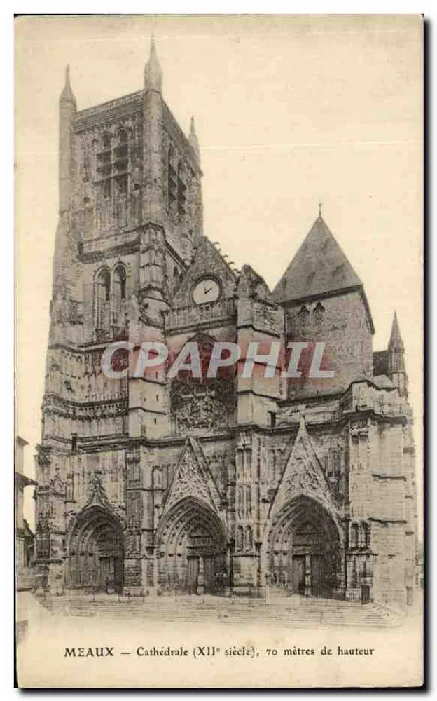 Meaux — Kathedrale (12. Jahrhundert), 70 Meter hoch - Vorderseite