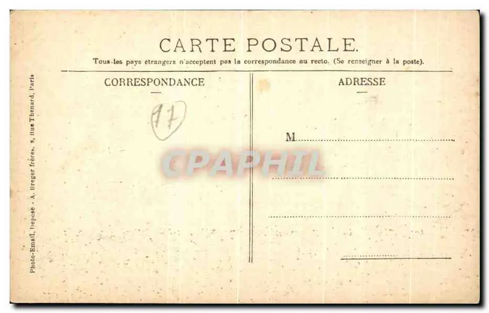 Ferrières-en-Brie — Le Parc — Châlet Anglais — Rendez-vous de Chasse — Édition Aubry - Rückseite