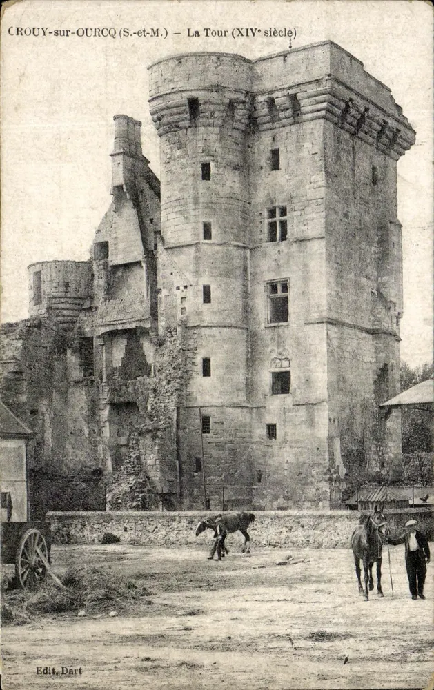 Crouy-sur-Ouercq — La Tour (XIV secolo) — Edit. Dart - Recto