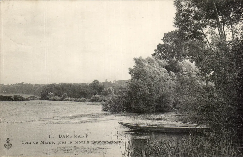 Ecke der Marne, nahe dem Mühle Quincangrogne — Dampmart — unbekannter Verleger, Nr. 11 - Vorderseite