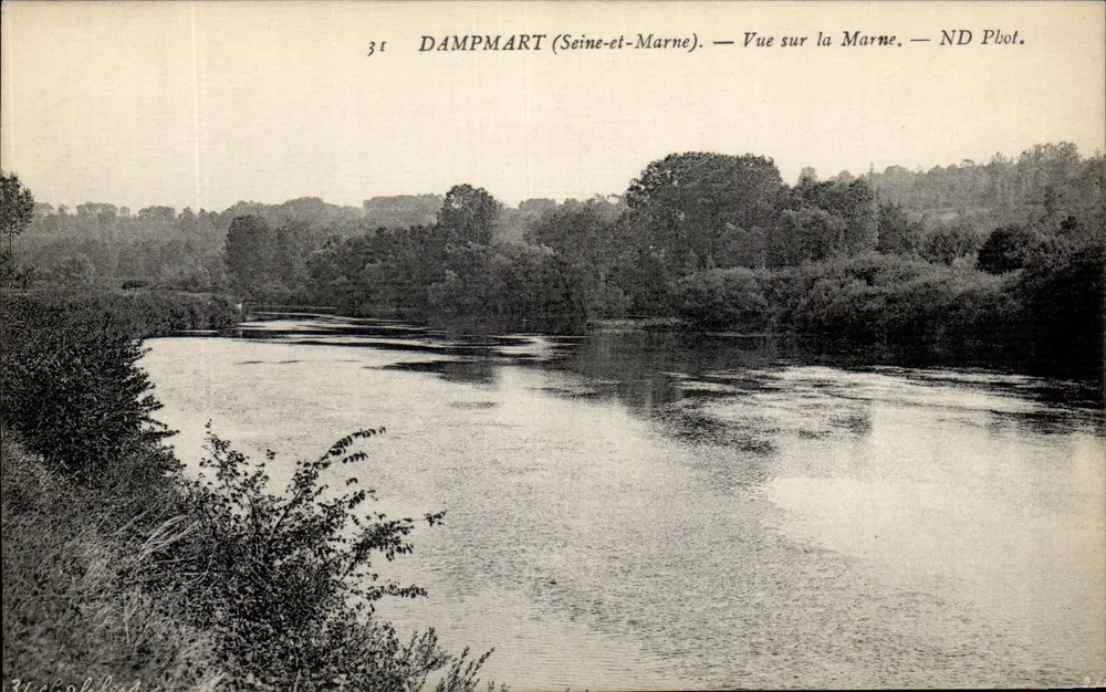 Dampmart (Seine-et-Marne) — Vista da Marne — ND Phot. - Frente