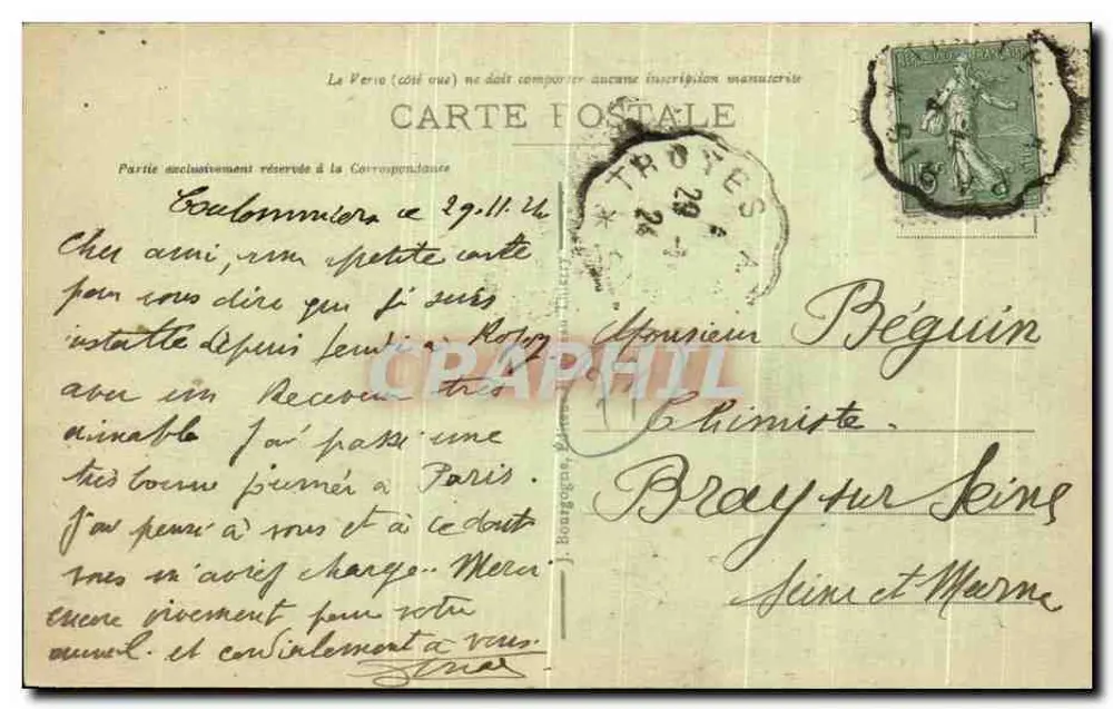 Coulommiers (S.-et-M.) — Vista panorâmica — editor não identificado, n° de série 8 - Verso