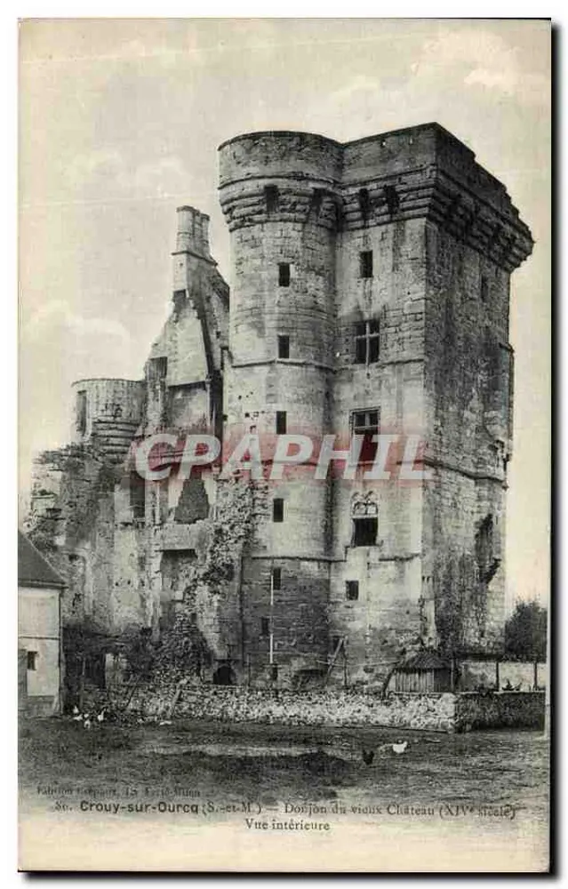 Crouy-sur-Ouicq — Turm des alten Schlosses (14. Jahrhundert) — Verlag: Fabien Lepage, 15, rue du Minot - Vorderseite