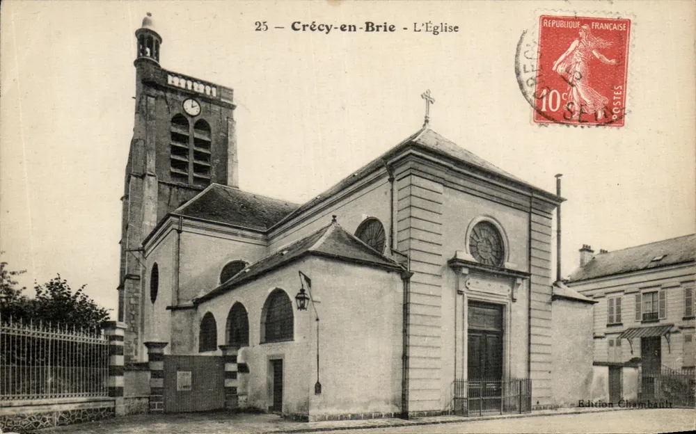 Crécy-en-Brie — A Igreja — Edição Chambault - Frente