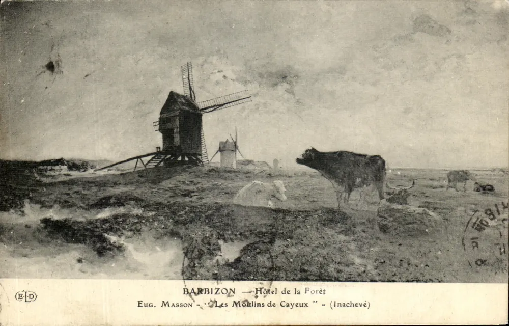 Barbizon — Hotel de la Forêt — Eug. Masson — Les Moulins de Cayeux — (Unvollendet) - Vorderseite