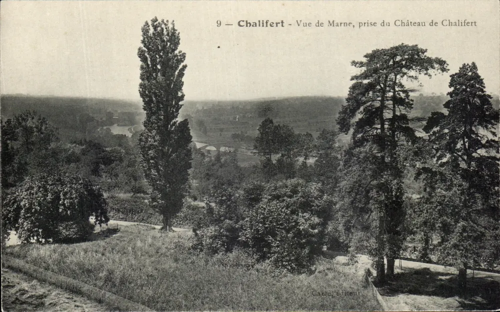 Chalifert - Ansicht der Marne, vom Schloss Chalifert aus — Ansichtskarte, Verlag - Vorderseite