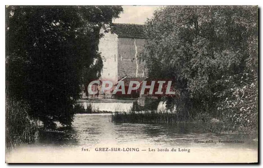 Grez-sur-Loing — As margens do Loing — editor Siron, Pontainobleau, n° 522 - Frente