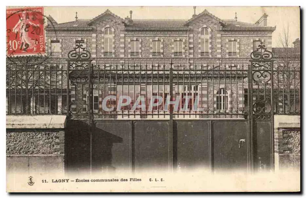 Lagny — Scuole comunali delle ragazze — C. L. C. - Recto
