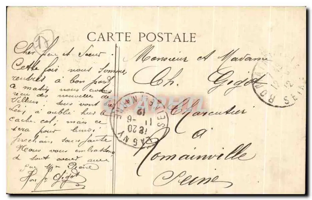 Lagny — Scuole comunali delle ragazze — C. L. C. - Verso