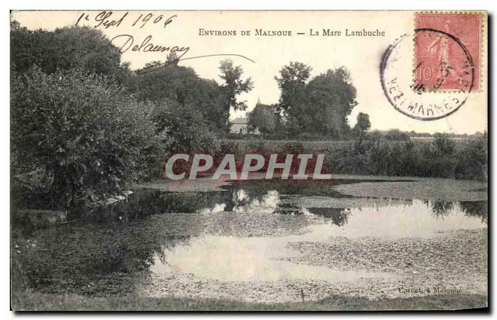 Arredores de Malnoue — A Lagoa Lambuche — Cornet, em Malnoue - Frente