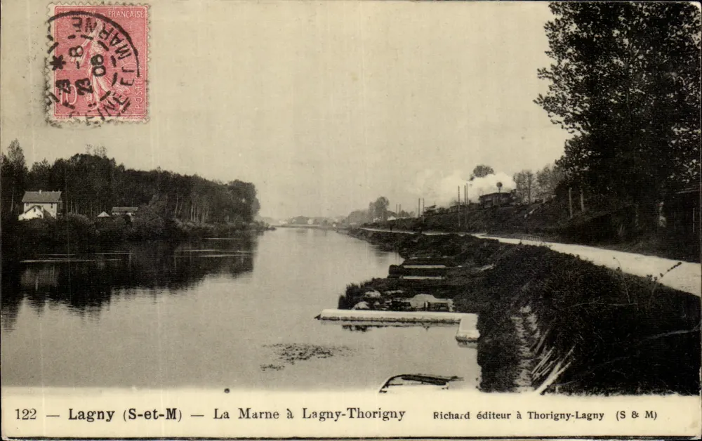 La Marne a Lagny-Thorigny — Richard editore a Thorigny-Lagny (S & M) — n°122 - Recto