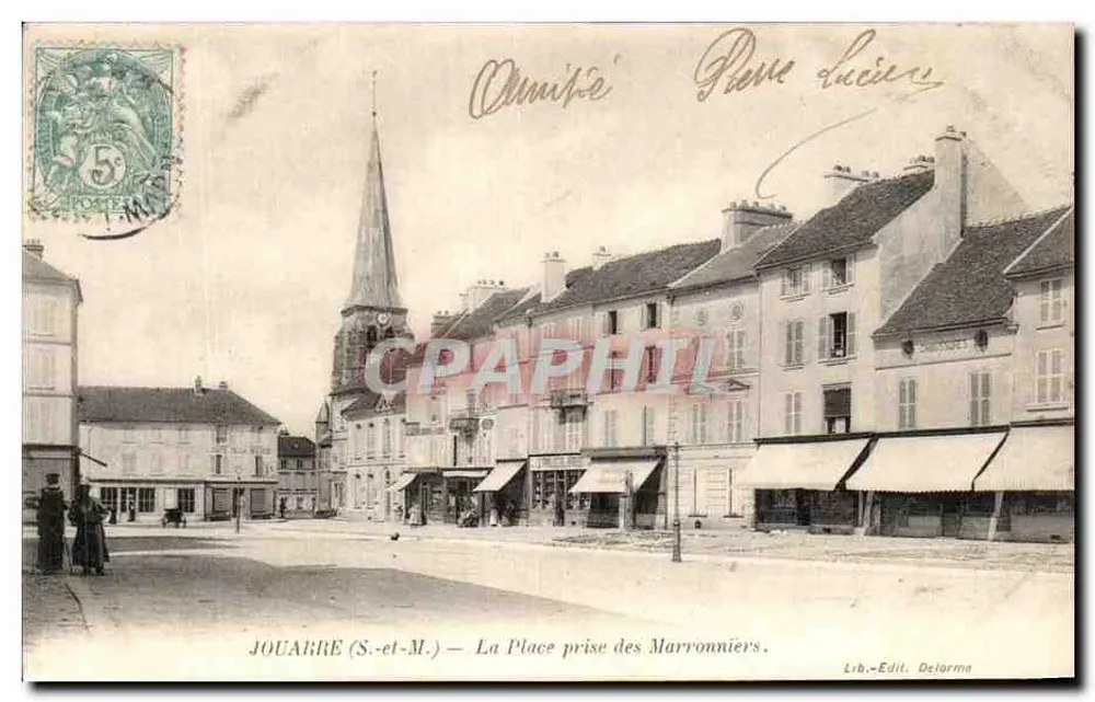 JOUARRE (S.-et-M.) — Die Place der Kastanien — Lib.-Edit. Delorme - Vorderseite