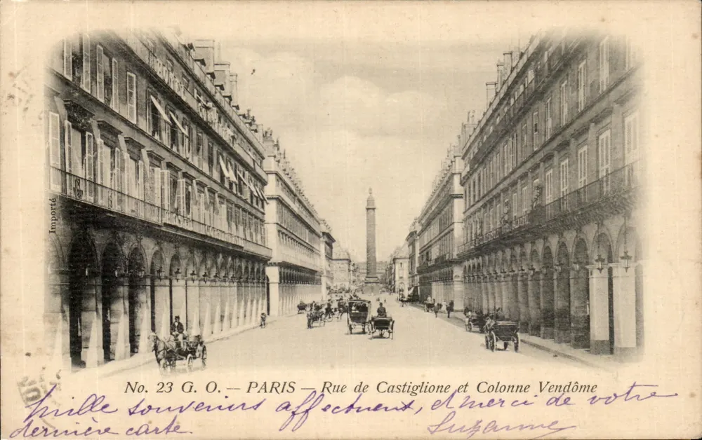 Paris — Rue de Castiglione und Säule Vendôme — G. O. Nr. 23 - Vorderseite
