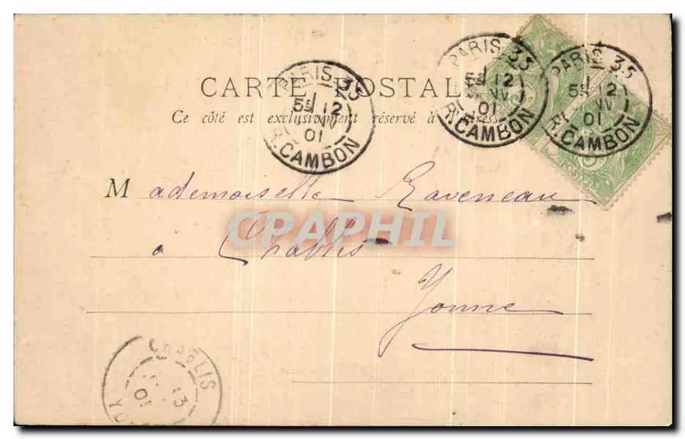 Bahnhof Saint-Lazare - Hotel Terminus — Paris — B.F. Paris n°82 - Rückseite