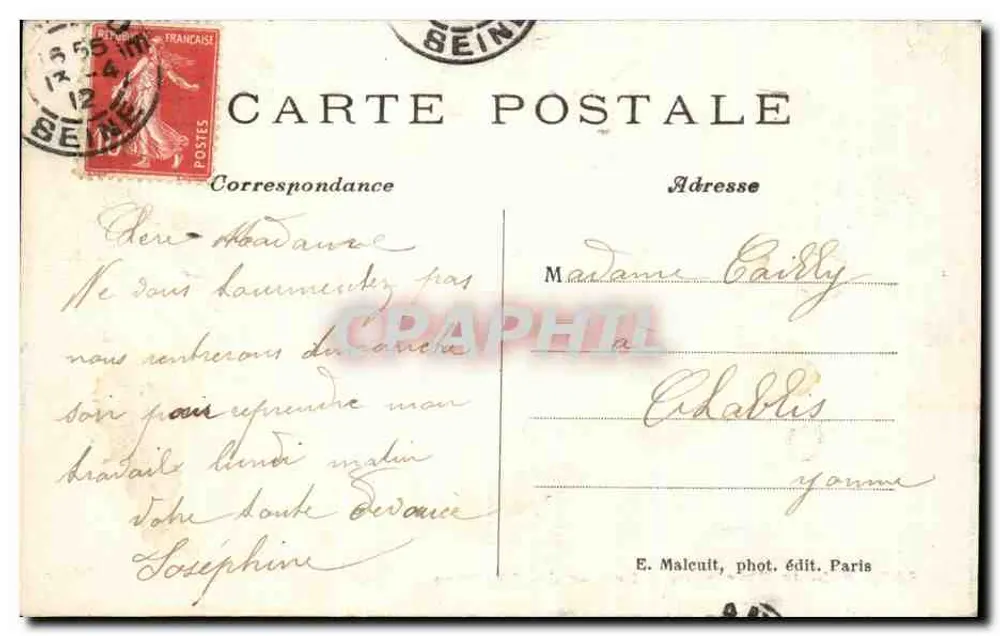 Wald von Vincennes — See der Minimes — E. M. n° 588 - Rückseite