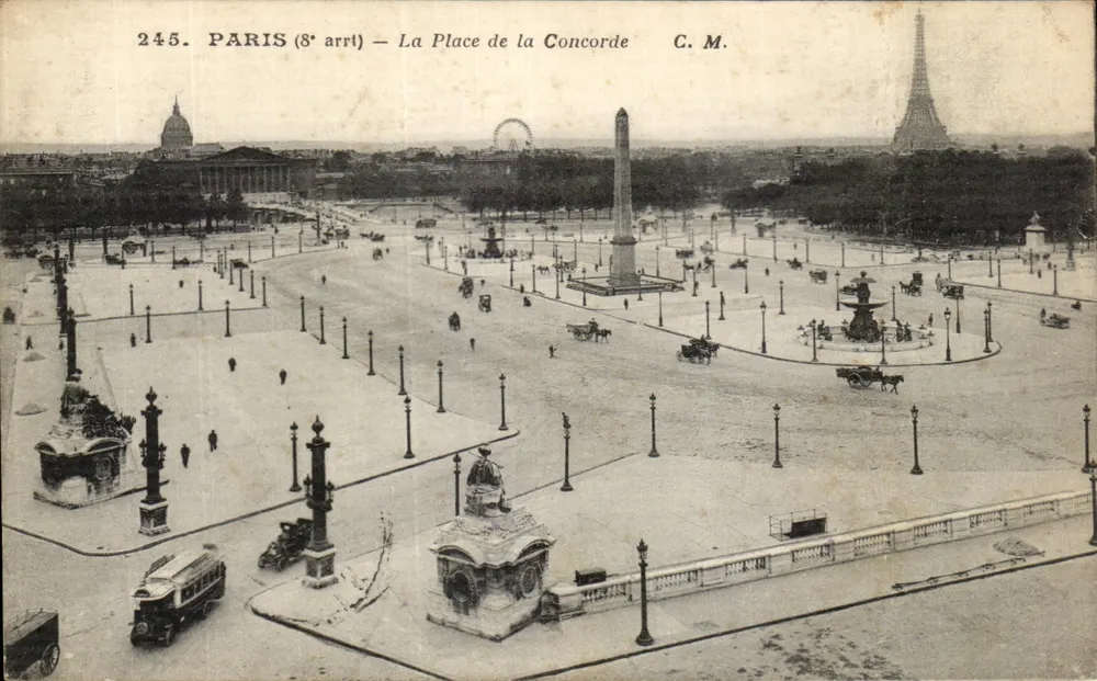 PARIS (8e arrt) — La Place de la Concorde — C. M. n°245 - Frente