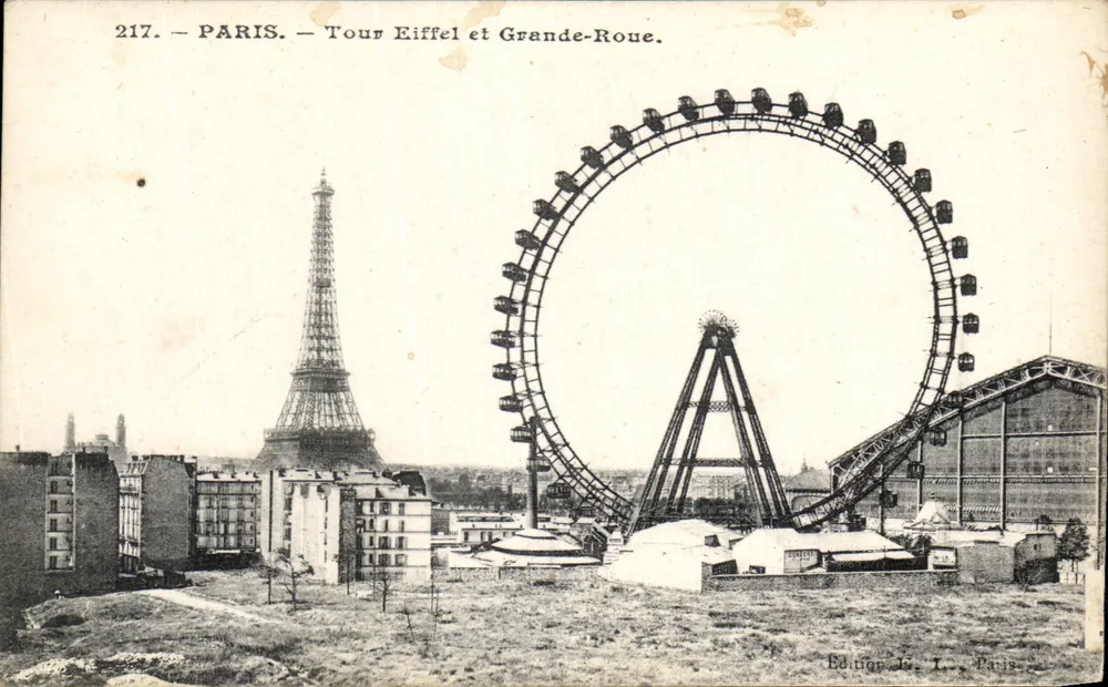 Paris — Eiffelturm und Karussell — Edition J. L. Paris, n° 217 - Vorderseite