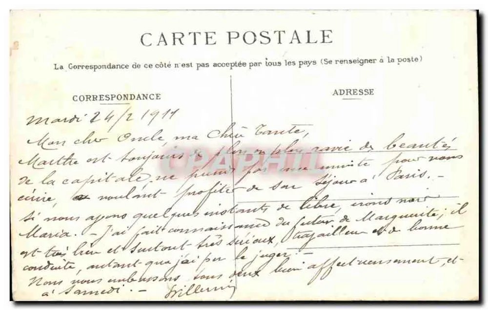 Paris — Eiffelturm und Karussell — Edition J. L. Paris, n° 217 - Rückseite