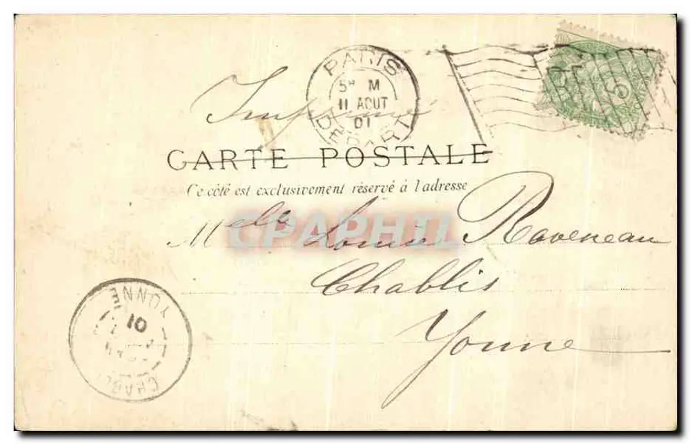 Paris - Conselho de Estado - Rua das Guardas Bellevue - Editora: Marie Chérieze Gallet, n°35 - Verso