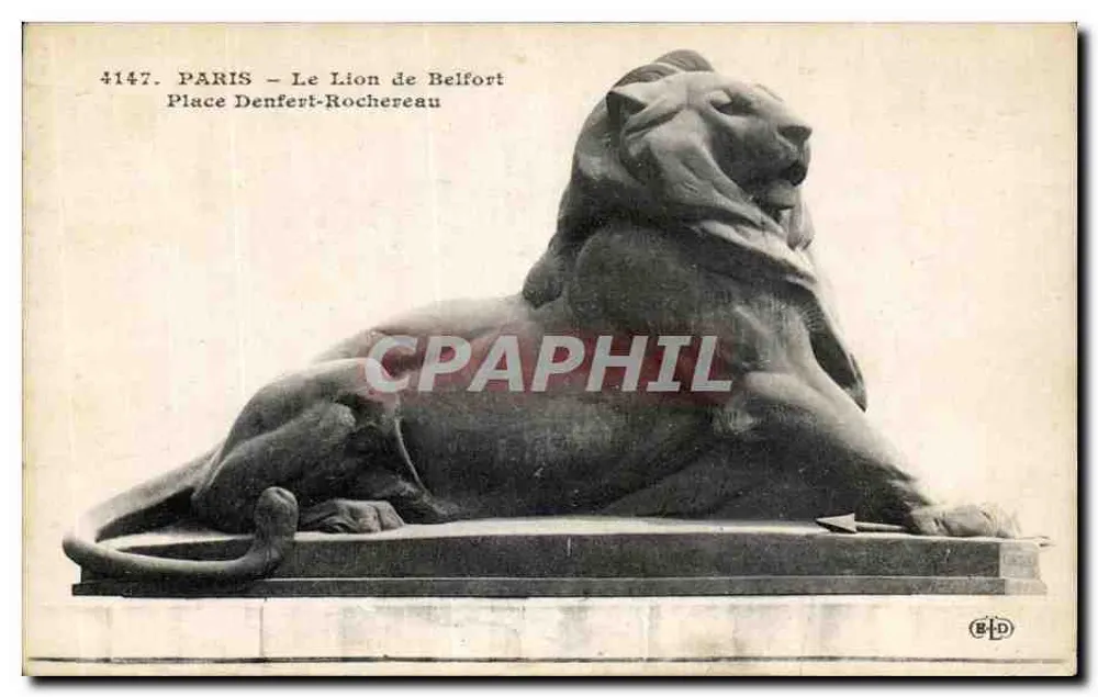 Paris – Der Belforter Löwe – Place Denfert-Rochereau – BID - Vorderseite