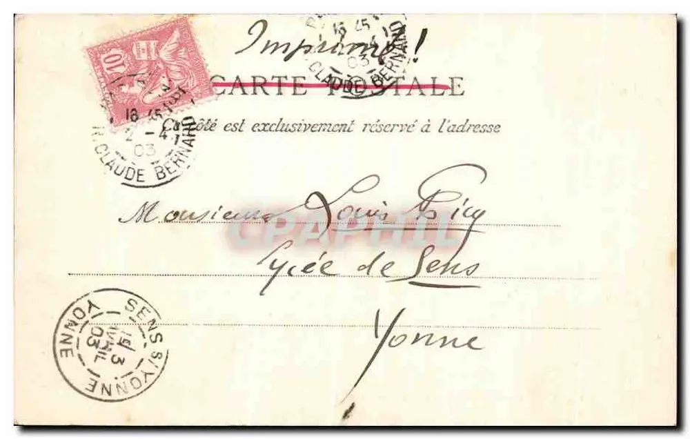 PARIS – Panthéon e rua Soufflot — editor 'M. P. P.' n°47 - Verso