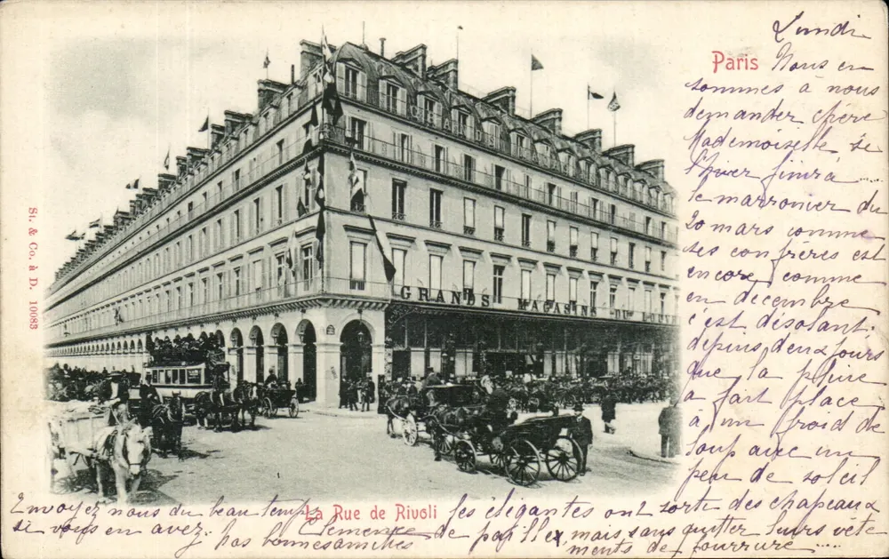 Grands Magasins de Rivoli — Paris — St. & Co. à D. 10683 - Vorderseite