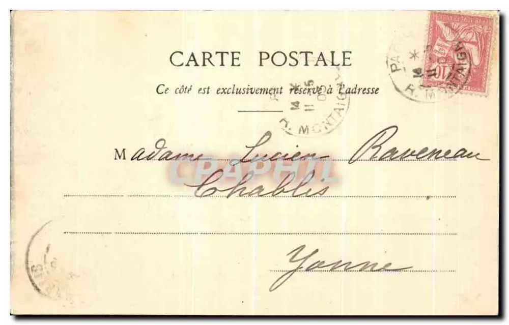 Paris — Avenue de la Grande Armée — éditeur Lucien, n° 316 - Verso