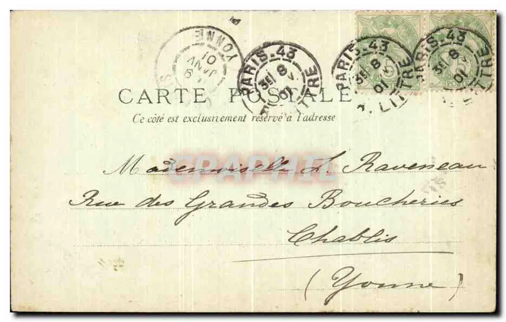 Porta Monumental — Exposição Universal de 1900 — Editor: L. BERTHIER, n°49 - Verso